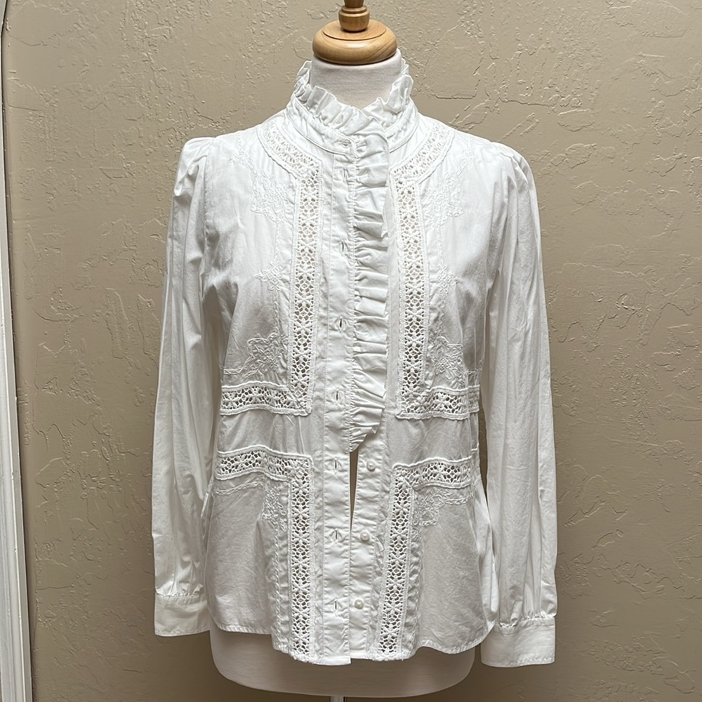 Sézane Ulysse Shirt in Ecru, size 40 (US8), NWT - Picture 4 of 16